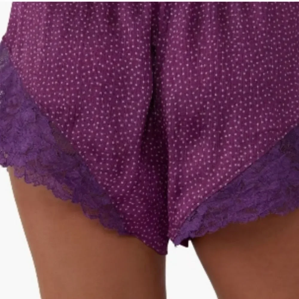 NWT Free People All Dressed Up Shorts Grape Combo